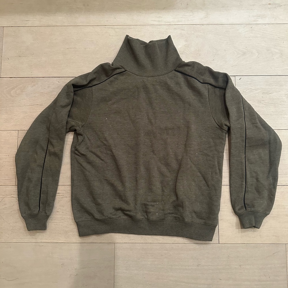 Oak + Fort olive green cotton sweater
